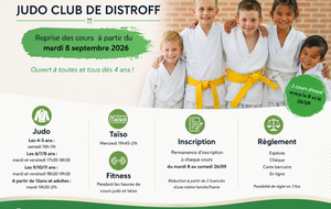 Rentrée 2026 au Judo Club de Distroff