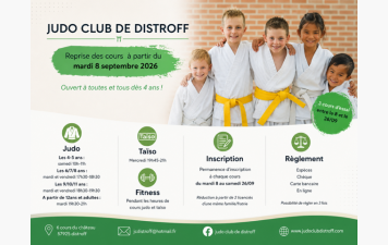 Rentrée 2026 au Judo Club de Distroff