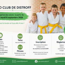 Rentrée 2026 au Judo Club de Distroff